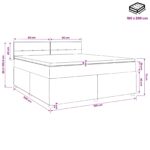 vidaXL Posteľ boxspring s matracom Tmavosivá 180 x 200 cm Látka – Obrázok 13