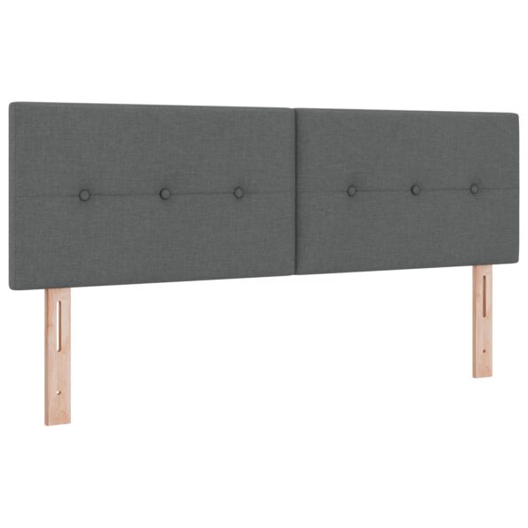 vidaXL Posteľ boxspring s matracom Tmavosivá 180 x 200 cm Látka – Obrázok 5
