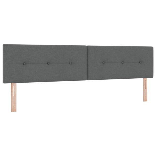 vidaXL Posteľ boxspring s matracom Tmavosivá 200 x 200 cm Látka – Obrázok 5