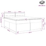 vidaXL Posteľ boxspring s matracom Tmavohnedá 200 x 200 cm Látka – Obrázok 13