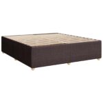 vidaXL Posteľ boxspring s matracom Tmavohnedá 200 x 200 cm Látka – Obrázok 6