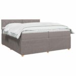 vidaXL Posteľ boxspring s matracom Sivohnedá 200 x 200 cm Látka – Obrázok 3