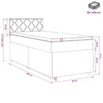 vidaXL Posteľ boxspring s matracom Modrá 80 x 200 cm Zamat – Obrázok 13