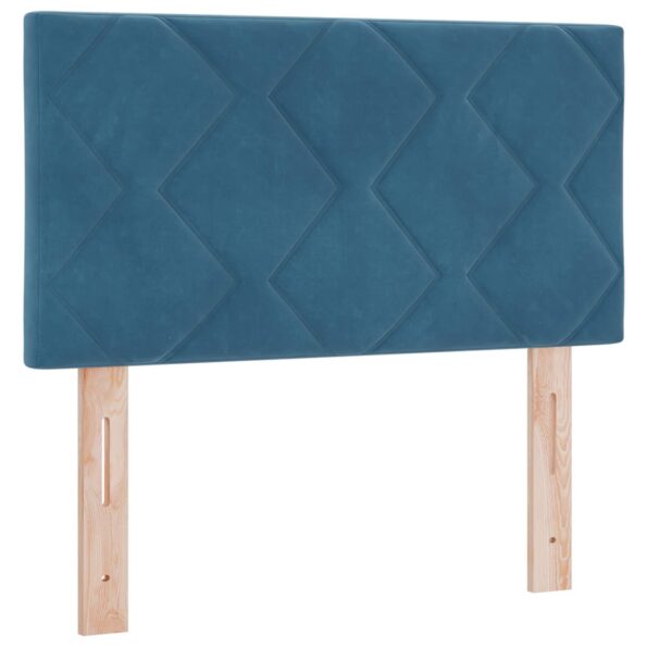 vidaXL Posteľ boxspring s matracom Modrá 80 x 200 cm Zamat – Obrázok 5