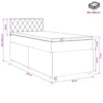 vidaXL Posteľ boxspring s matracom Ružová 90 x 190 cm Zamat – Obrázok 11