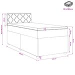 vidaXL Posteľ boxspring s matracom Tmavozelená 90 x 190 cm Zamat – Obrázok 11