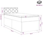 vidaXL Posteľ boxspring s matracom Modrá 100 x 200 cm Zamat – Obrázok 13