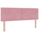 vidaXL Posteľ boxspring s matracom Ružová 140 x 190 cm Zamat – Obrázok 5