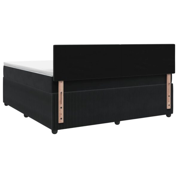 vidaXL Posteľ boxspring s matracom Čierna 160 x 200 cm Zamat – Obrázok 9