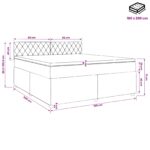 vidaXL Posteľ boxspring s matracom Modrá 180 x 200 cm Zamat – Obrázok 11