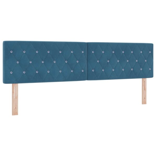 vidaXL Posteľ boxspring s matracom Modrá 180 x 200 cm Zamat – Obrázok 5