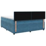 vidaXL Posteľ boxspring s matracom Modrá 180 x 200 cm Zamat – Obrázok 9