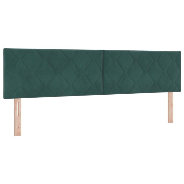 vidaXL Posteľ boxspring s matracom Tmavozelená 180 x 200 cm Zamat – Obrázok 6