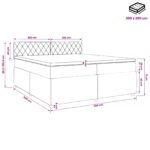 vidaXL Posteľ boxspring s matracom Tmavosivá 200 x 200 cm Zamat – Obrázok 13