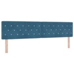 vidaXL Posteľ boxspring s matracom Modrá 200 x 200 cm Zamat – Obrázok 5