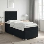 vidaXL Posteľ boxspring s matracom Čierna 80 x 200 cm Látka