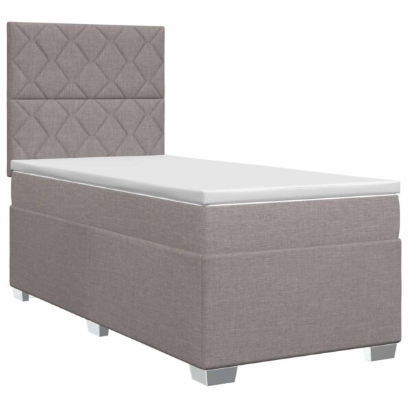 vidaXL Posteľ boxspring s matracom Sivohnedá 80 x 200 cm Látka – Obrázok 2