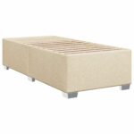 vidaXL Posteľ boxspring s matracom Krémová 90 x 190 cm Látka – Obrázok 5