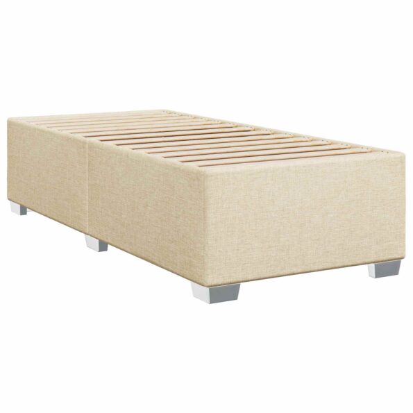 vidaXL Posteľ boxspring s matracom Krémová 90 x 190 cm Látka – Obrázok 5