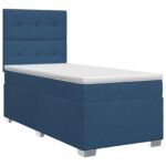 vidaXL Posteľ boxspring s matracom Modrá 90 x 200 cm Látka – Obrázok 2
