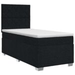 vidaXL Posteľ boxspring s matracom Čierna 90 x 200 cm Látka – Obrázok 2