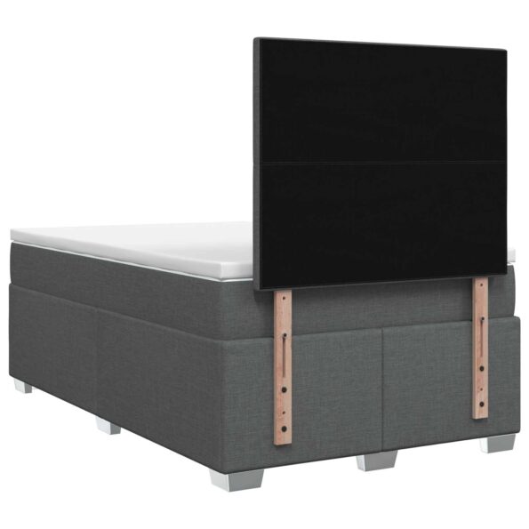 vidaXL Posteľ boxspring s matracom Tmavosivá 120 x 190 cm Látka – Obrázok 8