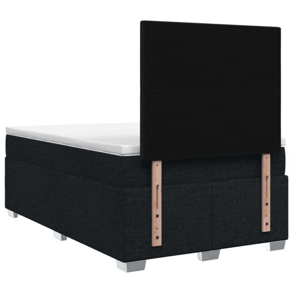 vidaXL Posteľ boxspring s matracom Čierna 120 x 190 cm Látka – Obrázok 8