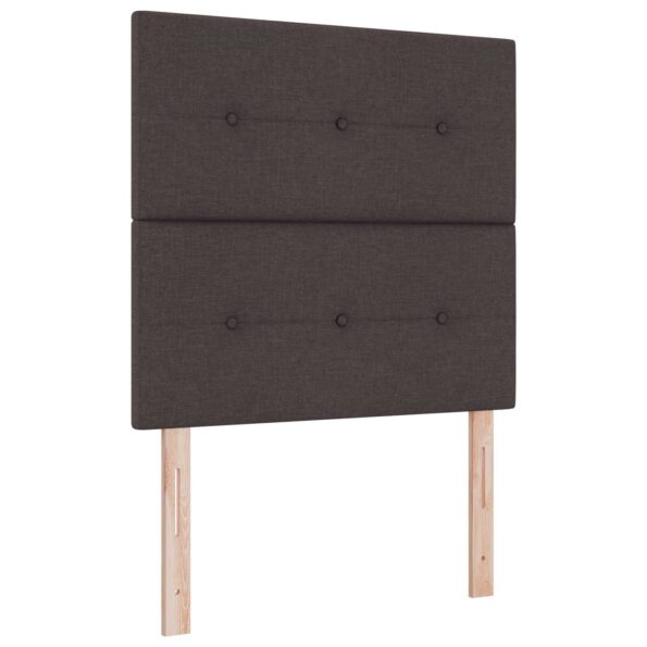vidaXL Posteľ boxspring s matracom Tmavohnedá 120 x 190 cm Látka – Obrázok 4