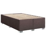 vidaXL Posteľ boxspring s matracom Tmavohnedá 120 x 190 cm Látka – Obrázok 5
