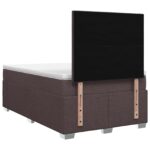 vidaXL Posteľ boxspring s matracom Tmavohnedá 120 x 190 cm Látka – Obrázok 8