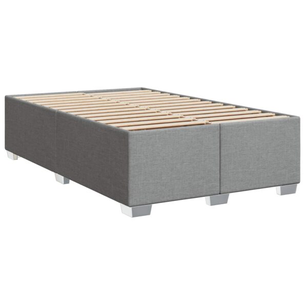 vidaXL Posteľ boxspring s matracom Svetlosivá 120 x 200 cm Látka – Obrázok 5