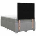 vidaXL Posteľ boxspring s matracom Svetlosivá 120 x 200 cm Látka – Obrázok 8