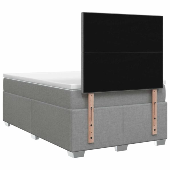 vidaXL Posteľ boxspring s matracom Svetlosivá 120 x 200 cm Látka – Obrázok 8