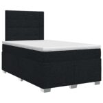 vidaXL Posteľ boxspring s matracom Čierna 120 x 200 cm Látka – Obrázok 2