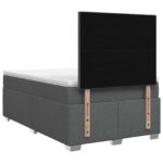 vidaXL Posteľ boxspring s matracom Tmavosivá 120 x 200 cm Látka – Obrázok 8