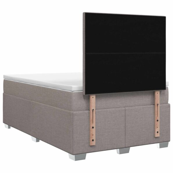 vidaXL Posteľ boxspring s matracom Sivohnedá 120 x 200 cm Látka – Obrázok 8