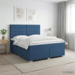 vidaXL Posteľ boxspring s matracom Modrá 180 x 200 cm Látka