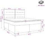 vidaXL Posteľ boxspring s matracom Modrá 180 x 200 cm Látka – Obrázok 11