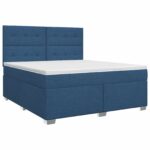 vidaXL Posteľ boxspring s matracom Modrá 180 x 200 cm Látka – Obrázok 2