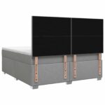 vidaXL Posteľ boxspring s matracom Svetlosivá 180 x 200 cm Látka – Obrázok 8