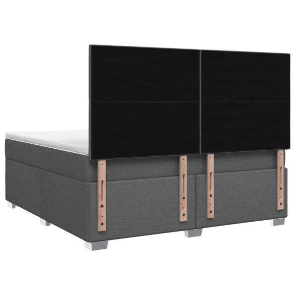 vidaXL Posteľ boxspring s matracom Tmavosivá 180 x 200 cm Látka – Obrázok 8