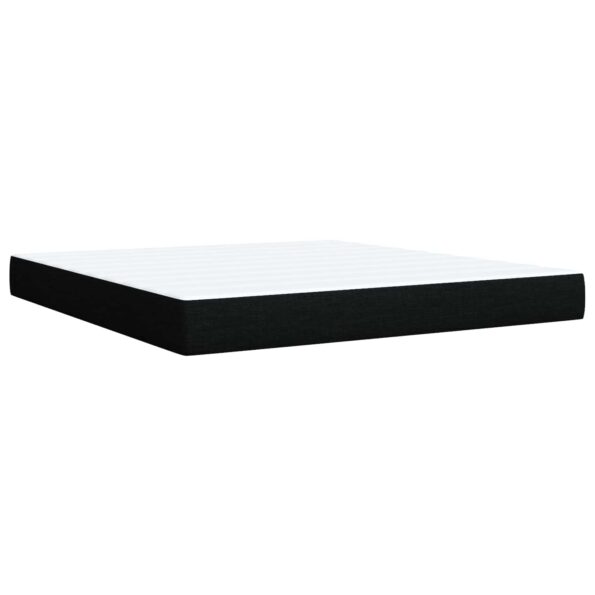 vidaXL Posteľ boxspring s matracom Čierna 180 x 200 cm Látka – Obrázok 6