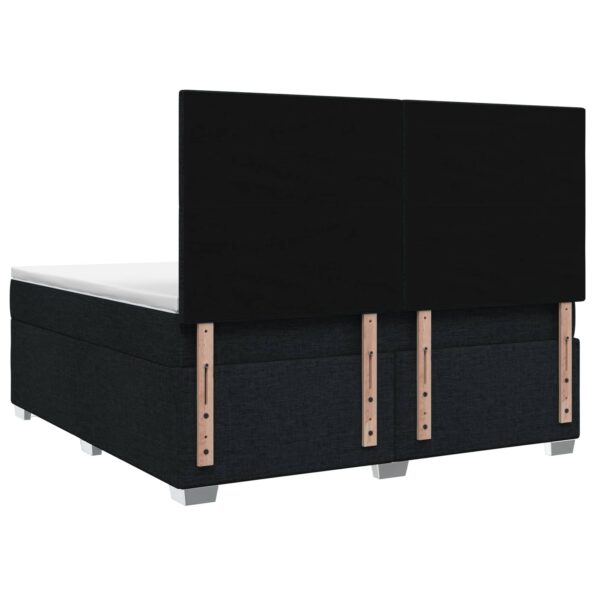 vidaXL Posteľ boxspring s matracom Čierna 180 x 200 cm Látka – Obrázok 8