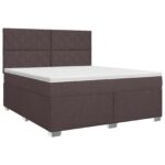 vidaXL Posteľ boxspring s matracom Tmavohnedá 180 x 200 cm Látka – Obrázok 2