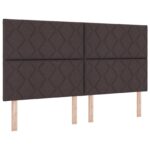 vidaXL Posteľ boxspring s matracom Tmavohnedá 180 x 200 cm Látka – Obrázok 4