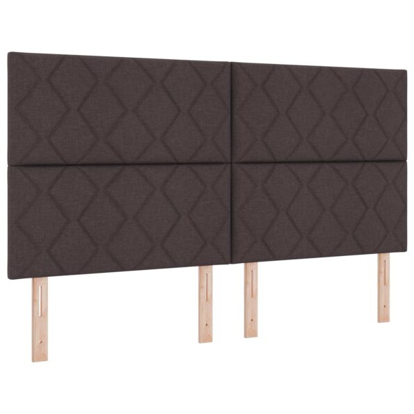 vidaXL Posteľ boxspring s matracom Tmavohnedá 180 x 200 cm Látka – Obrázok 4