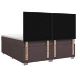 vidaXL Posteľ boxspring s matracom Tmavohnedá 180 x 200 cm Látka – Obrázok 8