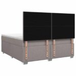 vidaXL Posteľ boxspring s matracom Sivohnedá 180 x 200 cm Látka – Obrázok 8