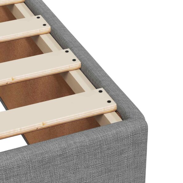 vidaXL Posteľ boxspring s matracom Svetlosivá 200 x 200 cm Látka – Obrázok 10
