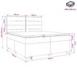 vidaXL Posteľ boxspring s matracom Svetlosivá 200 x 200 cm Látka – Obrázok 11